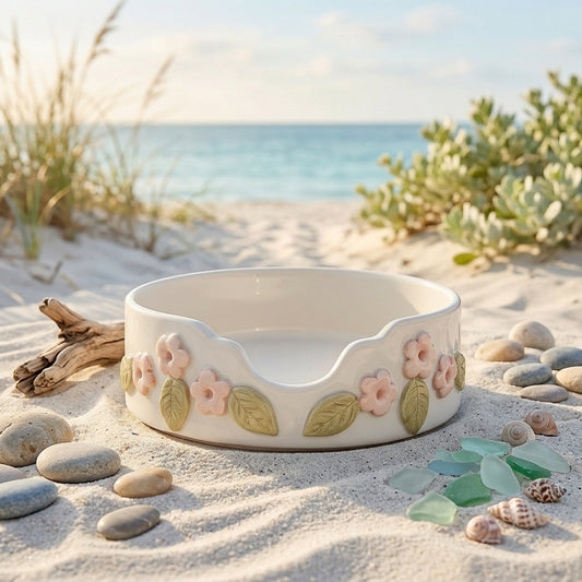 Arthesiana Porta Piatti Ceramica Fiori Decoro Floreale Ø 25 cm