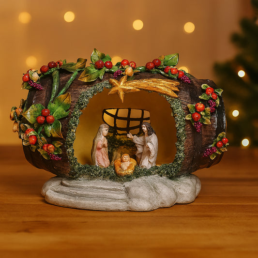 Arthesiana Presepe in Botte Artigianale in Ceramica - (H.13x19x13 cm)