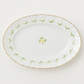 Atelier Sarti Forma Romantica - Bouquet Giallo in Fine Porcellana con Oro Zecchino 24kt - Piatto Ovale da Collezione Made in Italy