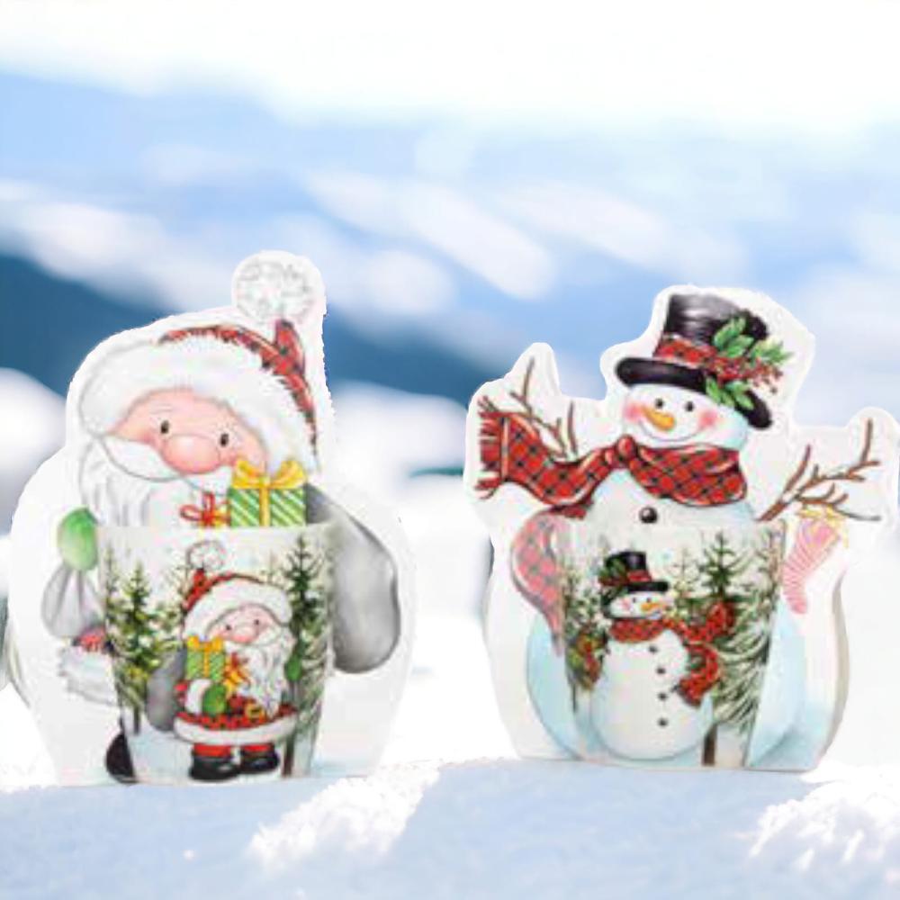 Babbomatto A4020 Mug Ceramica Babbo Natale \ Pupazzo di Neve