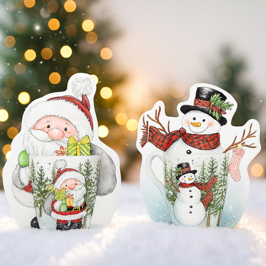 Babbomatto A4020 Mug Ceramica Babbo Natale \ Pupazzo di Neve