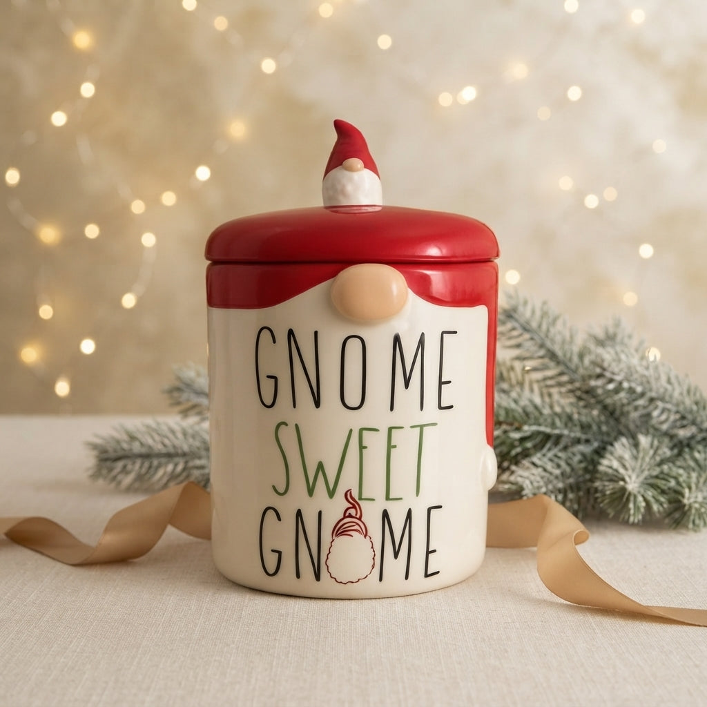Babbomatto Babbo Nasone Biscottiera Sweet Gnome Ceramica H24x14 cm
