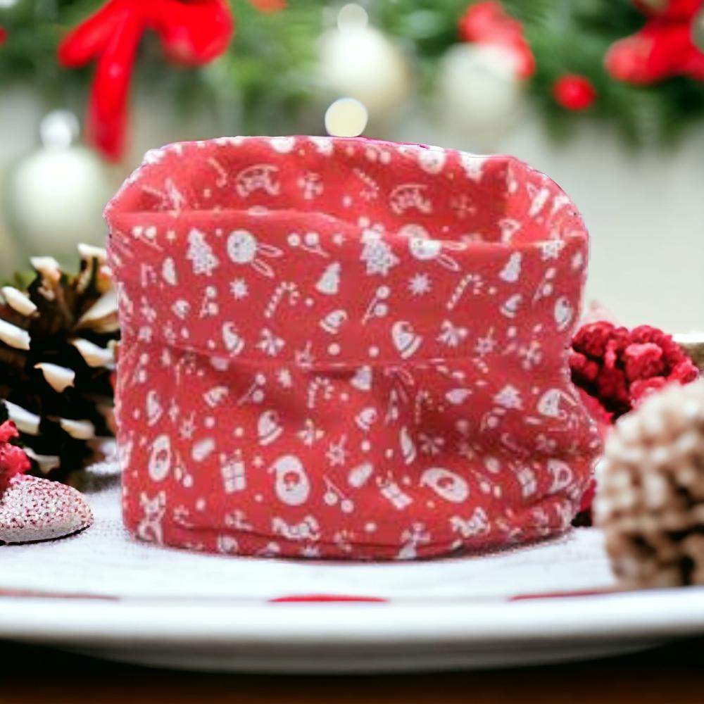 Babbomatto  Cestino Pane cm Ø20 in Cotone decoro Natale