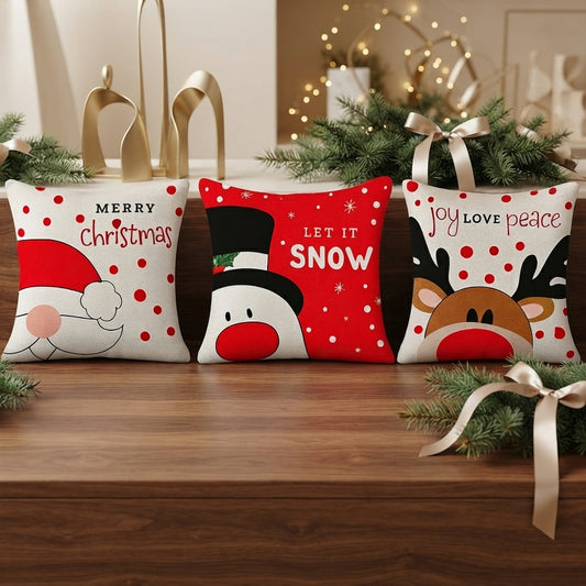 Babbomatto Cuscino Natale Cotone 3 Assortiti 45x45 cm