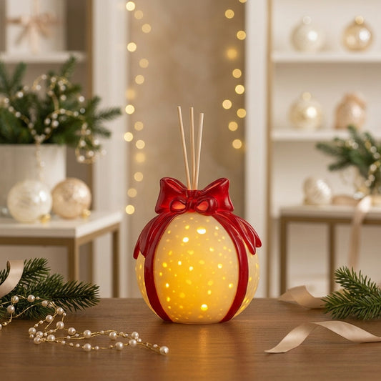 Babbomatto Diffusore Ambiente LED Palla Ceramica Ø 10 cm rosso
