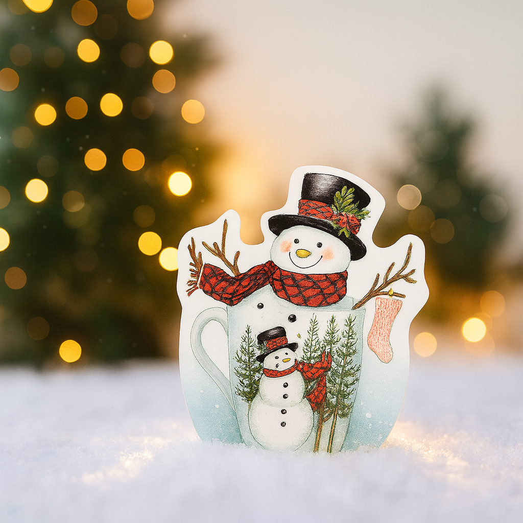 Babbomatto Mug Ceramica Natale Pupazzo di Neve 350 ml