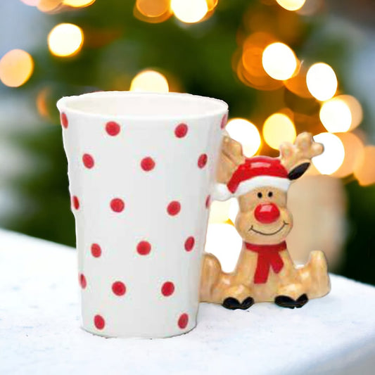 Babbomatto Mug Renna in Ceramica cm 12,5H  a4178