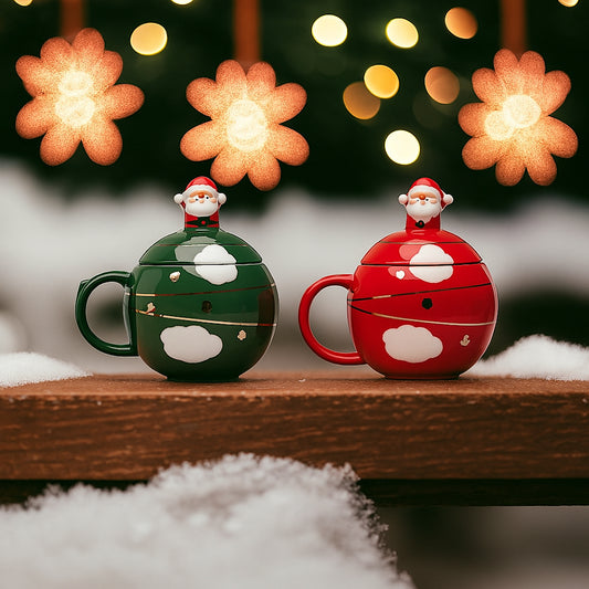 Babbomatto Mug con cucchiaino decorativo Babbo Natale 14,5 cm