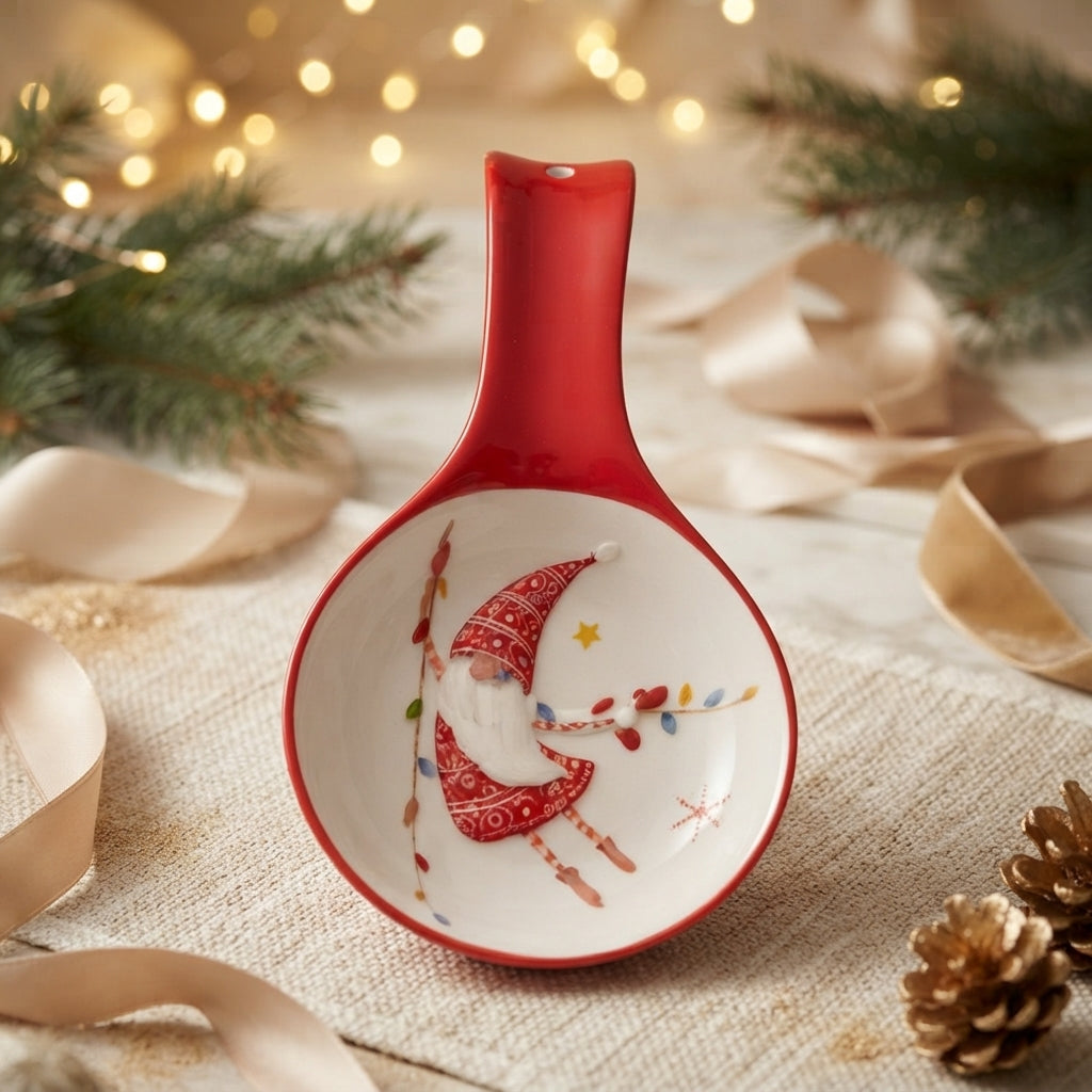 Babbomatto Poggiamestolo Gnomi Ceramica 24x12.5 cm