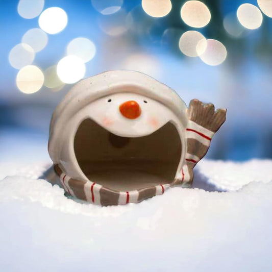 Portatutto in ceramica a forma di Babbo Natale grigio per decorazioni natalizie