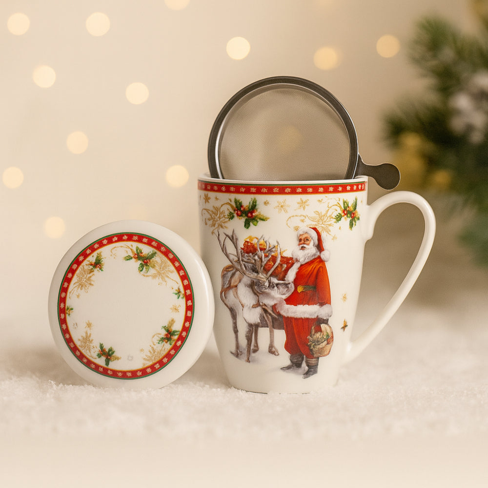 Babbomatto Tisaniera Babborenna con Filtro Porcellana 12 cm