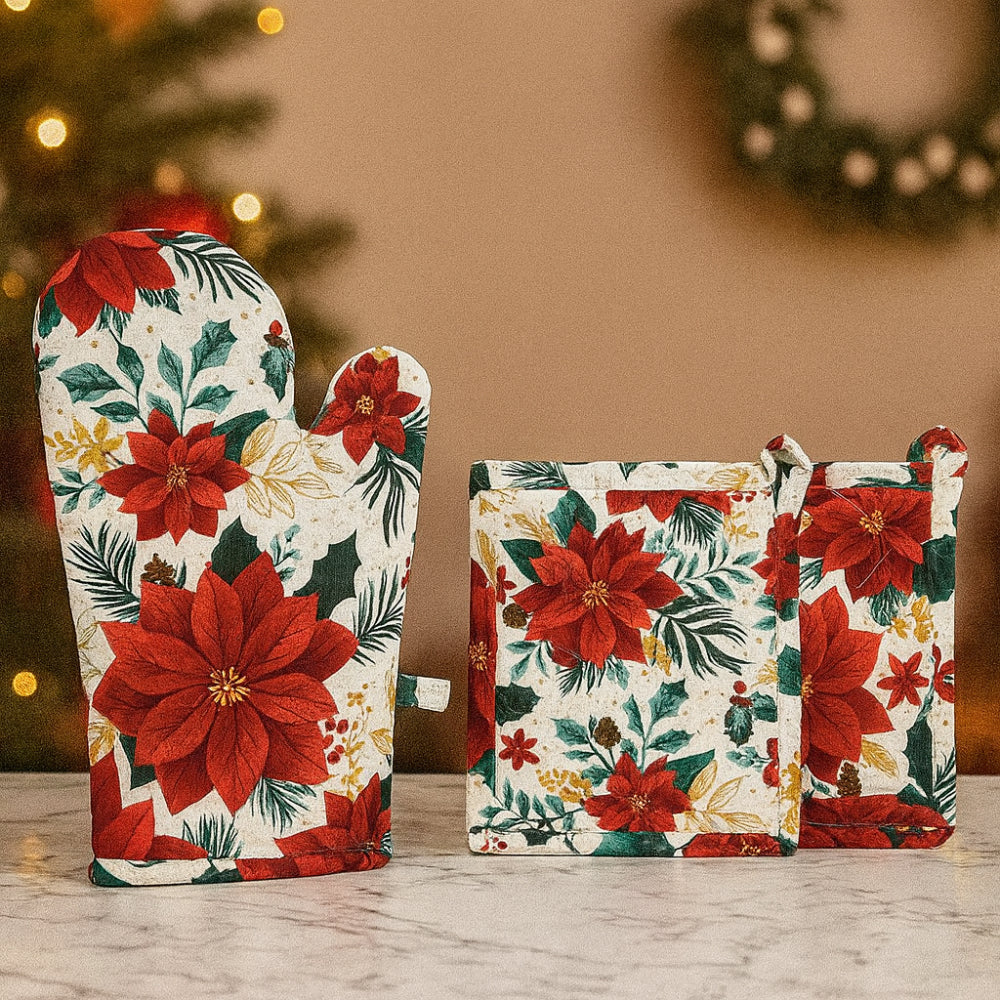 Babbomatto set cucina con guanto 18x29 e 2 presine 18x18