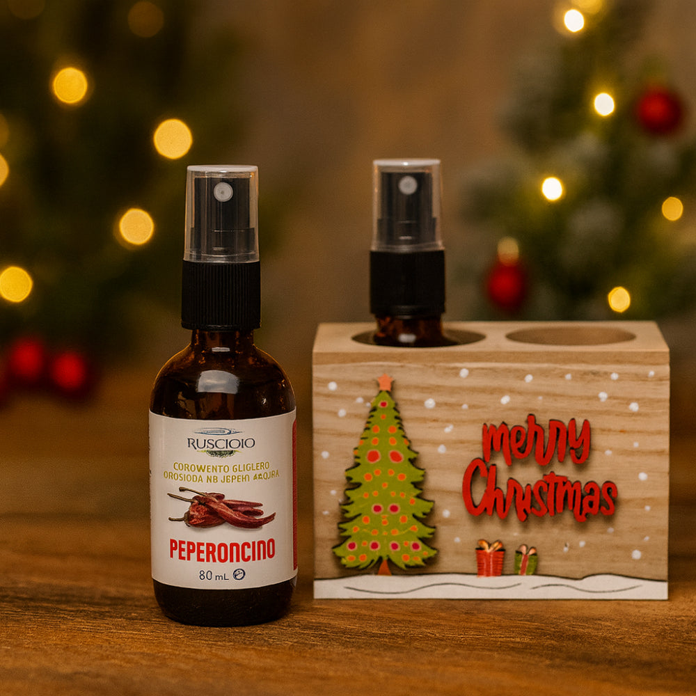 Babbomatto spruzzaolio dispenser Friggi Aria doppio serbatoio 11x8 cm