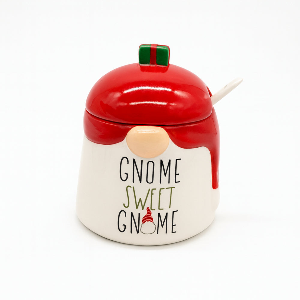 Babbomatto zuccheriera Gnome Sweet Gnome in ceramica H12x9 cm