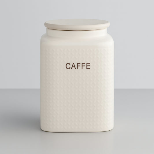 Barattolo caffè Brandani in porcellana 1kg – con coperchio ermetico – H 15 cm