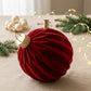 Base Albero di Natale Palla Bordeaux in Velluto Ø41 H42 cm