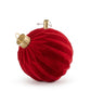 Base Albero di Natale Palla Bordeaux in Velluto Ø41 H42 cm