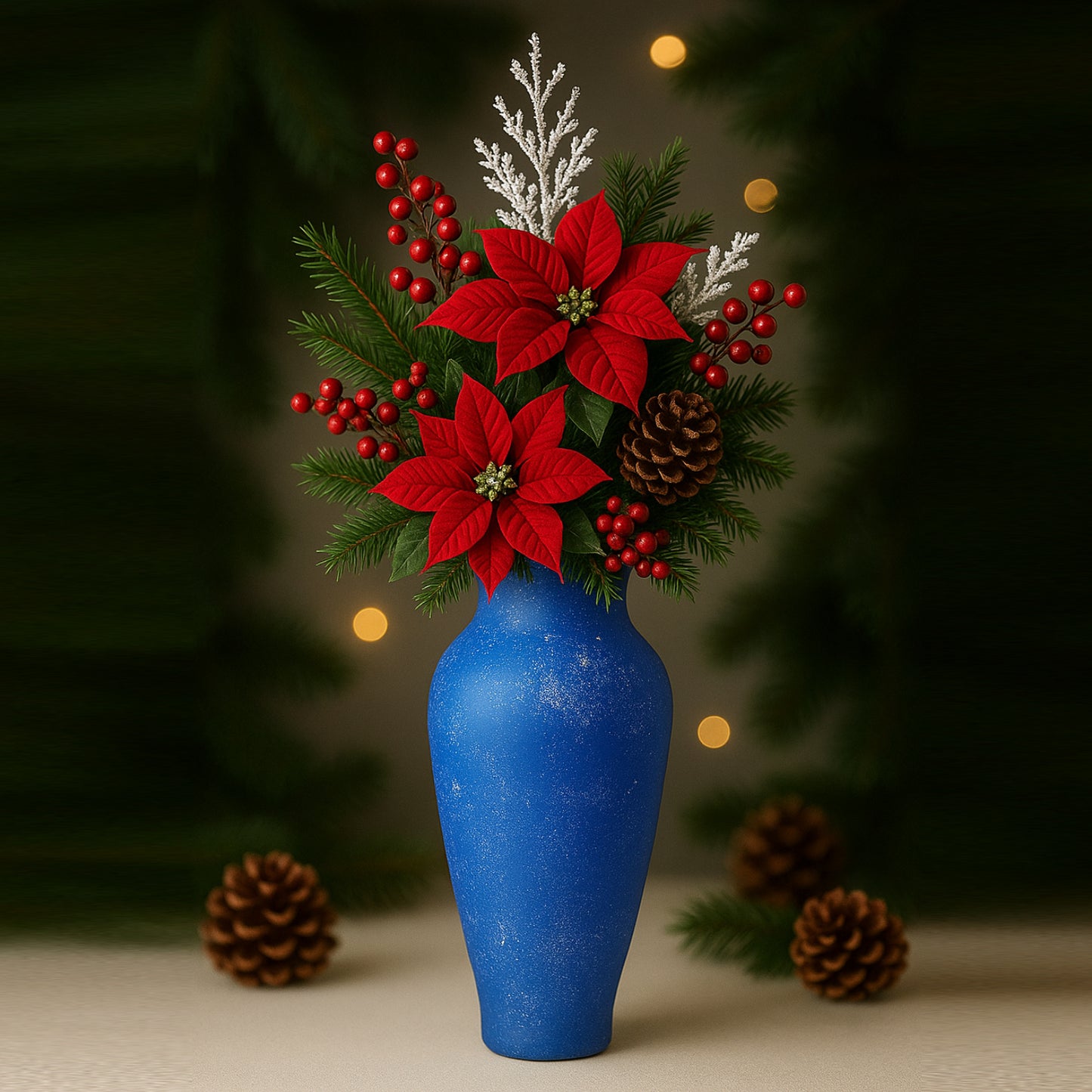 Boan vaso in vetro satinato blu stellato H37x16 cm decorativo