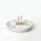 Brandani Antipastiera Classic in Porcellana e Bambù Ø25,5 cm