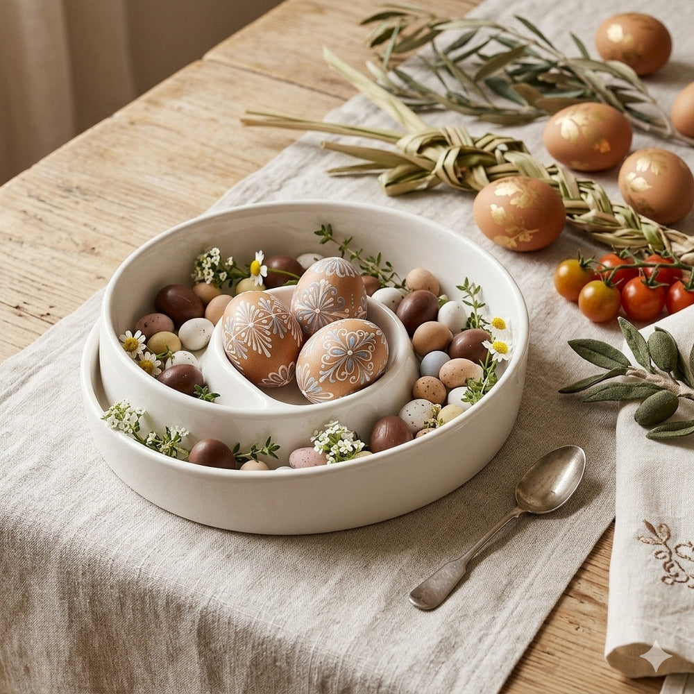 Brandani Antipastiera Lollipop Porcellana Bianca Ø 26 cm