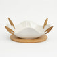 Brandani Antipastiera Nuvola in Porcellana e Bambù 21x13x7 cm