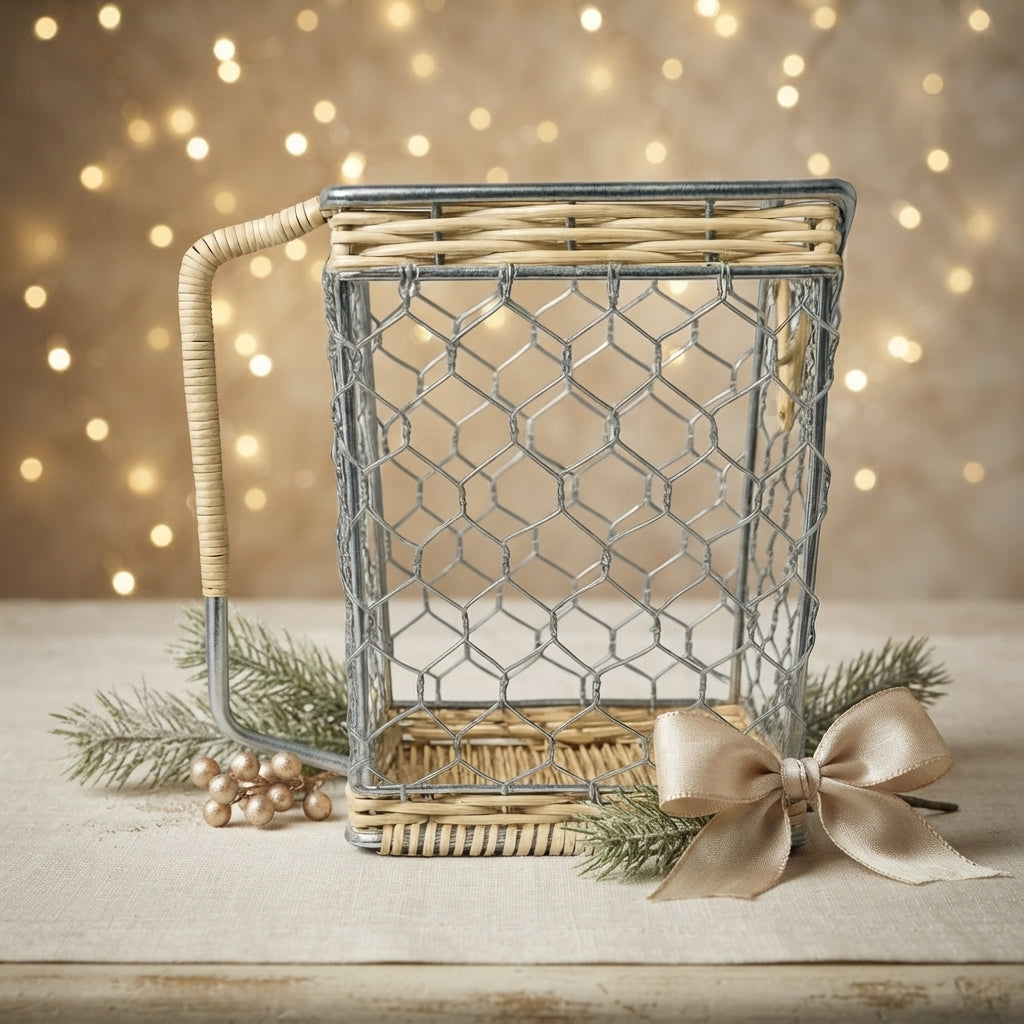 Brandani – Porta Brick Tetrapack Rattan 18x13x9,5 cm – Design Naturale