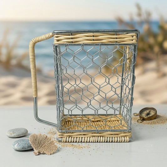 Brandani – Porta Brick Tetrapack Rattan 18x13x9,5 cm – Design Naturale