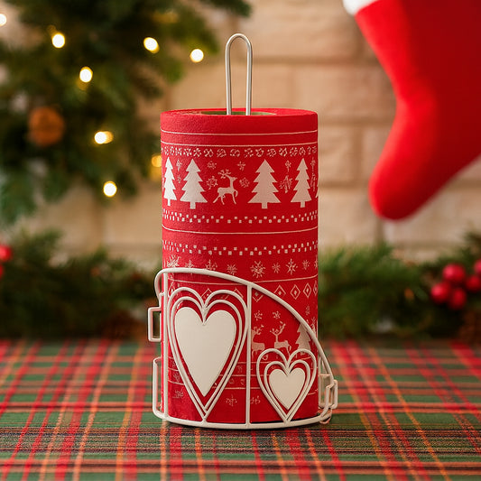 Brandani Porta Scottex Filo Cuore Bianco H 30x14 cm Acciaio