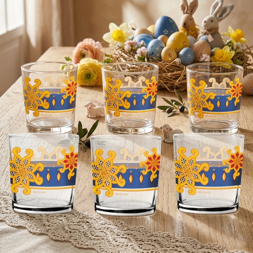 Brandani – Set 6 Bicchieri Miami Colorati – 52471 blu