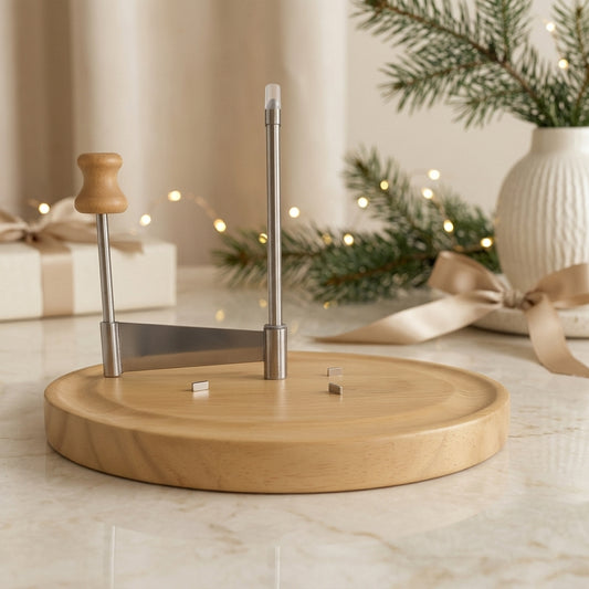 Brandani Taglia Formaggio Cioccolato Fiore Legno Inox 23 cm