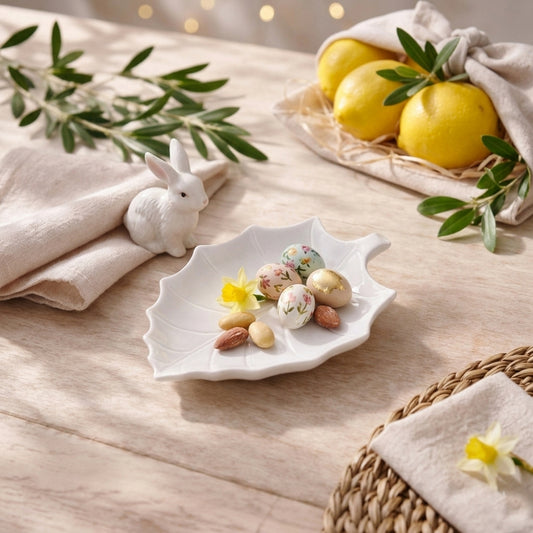 Brandani Vassoietto Foglia Pioppo Porcellana 51550 23x17 cm