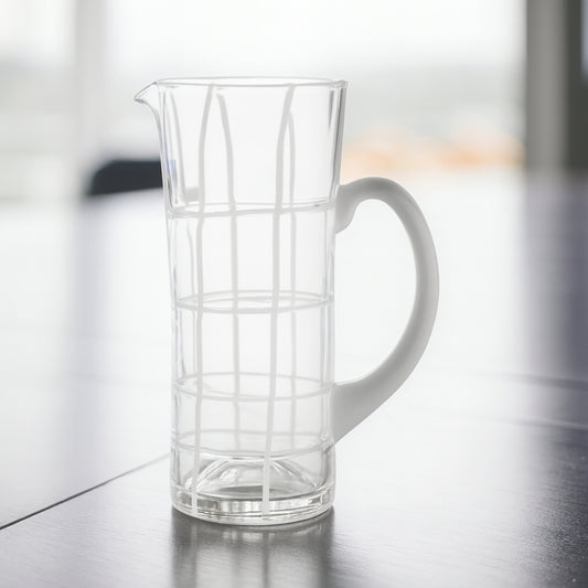 Brocca Zafferano Twiddle in vetro bianco e trasparente 1330 ml