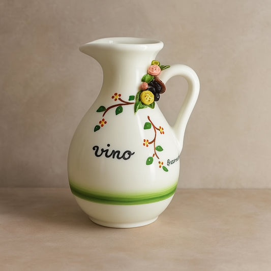 Brocchetta vino Fruttini Vietri in ceramica vietrese decorata a mano – Made in Italy – Le Favole