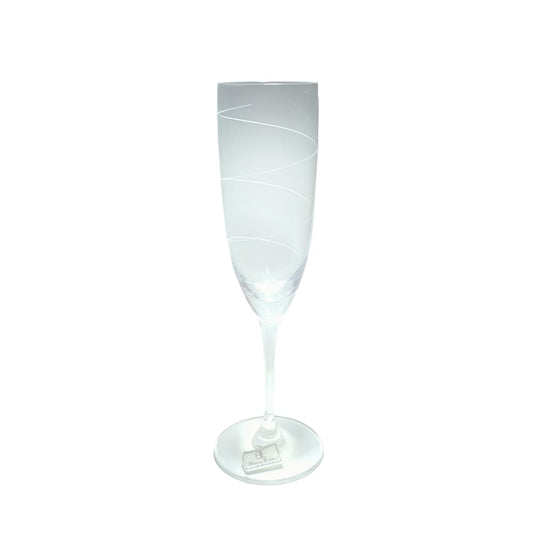 Bruno Evrard Set 10 Pz Calici Flute con Decoro Girali H.23 cm Bicchieri Spumante Champagne