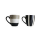 Bruno Evrard Set 2 Mug Coppia in Ceramica Black & White