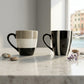 Bruno Evrard Mug 2pz Coppia Ceramica Black & White Design Moderno