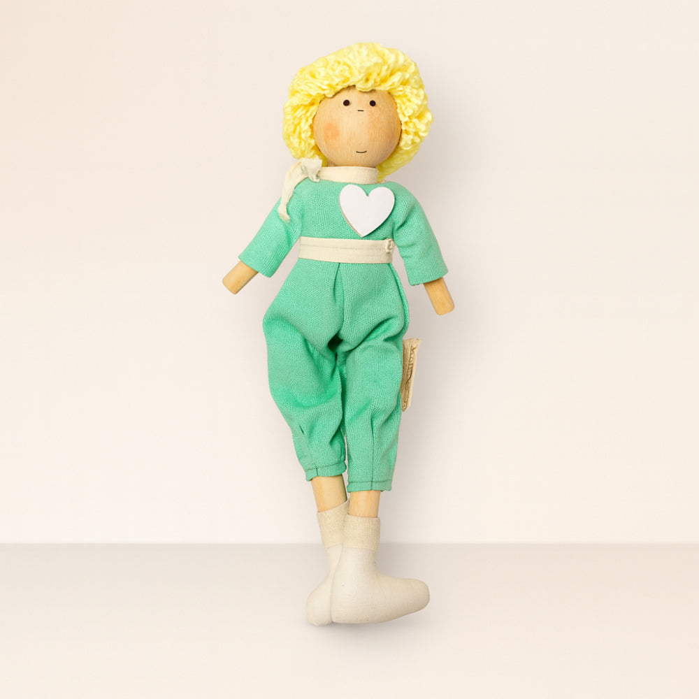 Burattino Piccolo Principe Petit Amour in tessuto 22 cm artigianale