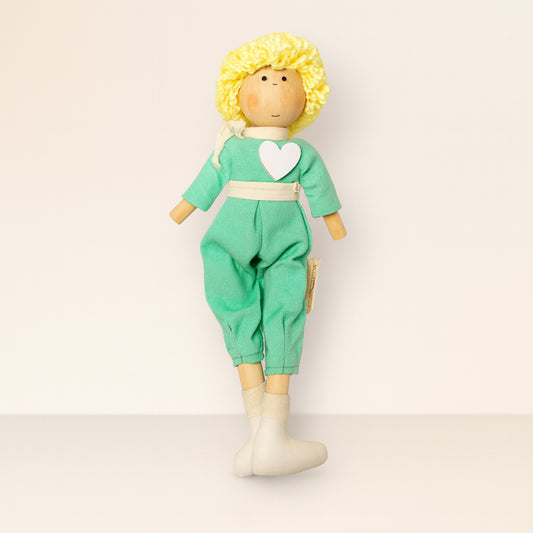 Burattino Piccolo Principe Petit Amour in tessuto 22 cm artigianale