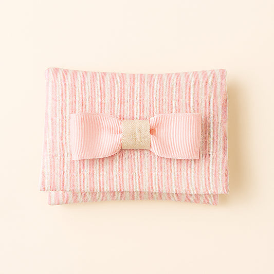 Bustina Mini Pochette Rosa Cipria 10,5×9 cm con Fiocco Completa di confezione Lastminute Promo