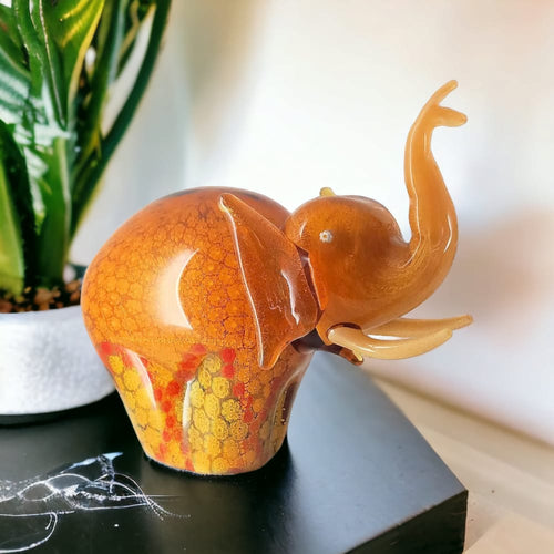 Cose Belle Cose Rare Elefante Vetro Murano Murrine