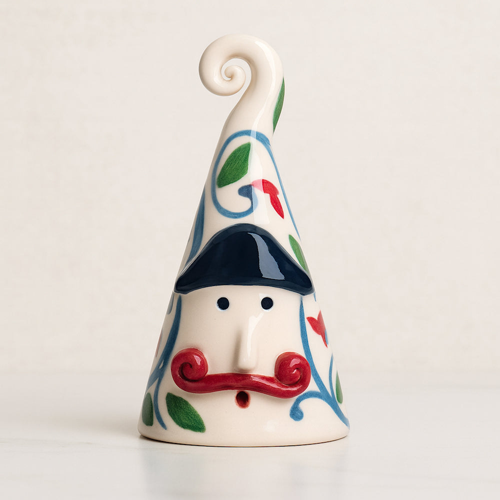 Campana Il Gendarme in ceramica artistica Terre di Scirocco H 15 cm Made in Italy