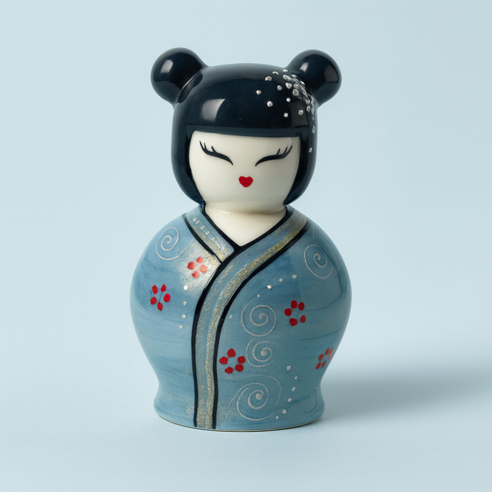 Campana Kokeshi Sharon Suami Polvere porcellana H 12×7 cm bomboniera