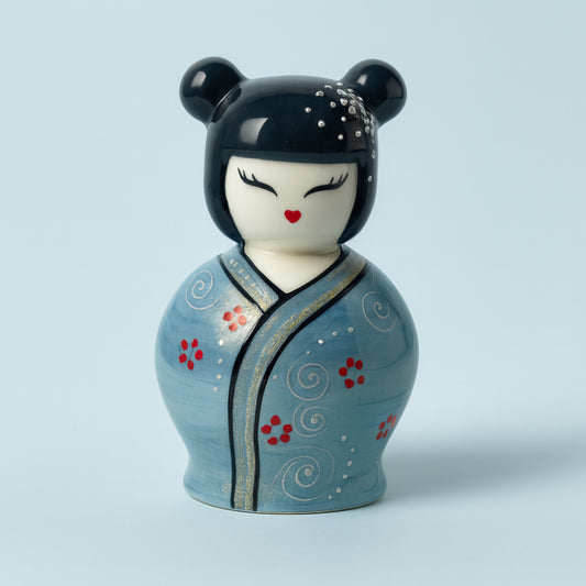 Campana Kokeshi Sharon Suami Polvere porcellana H 12×7 cm bomboniera