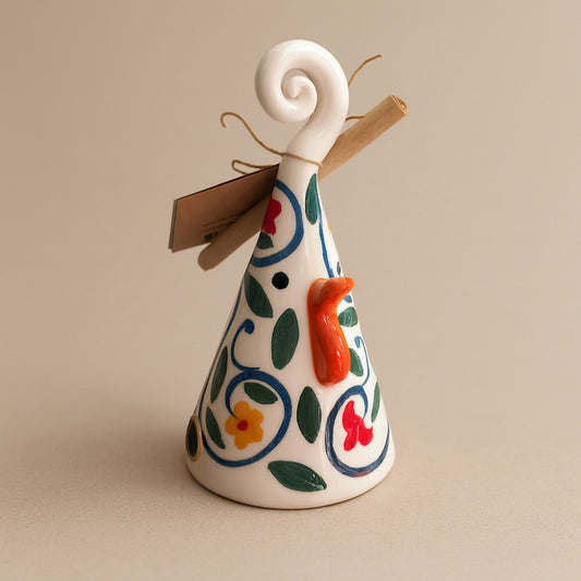Campana La Gallina in ceramica Terre di Scirocco H 15 cm Made in Italy