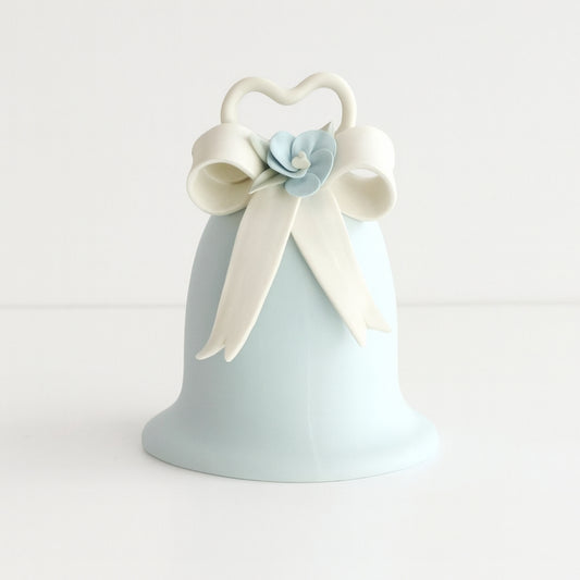 Campana porcellana biscuit Majello Capodimonte H 16 cm Made in Italy