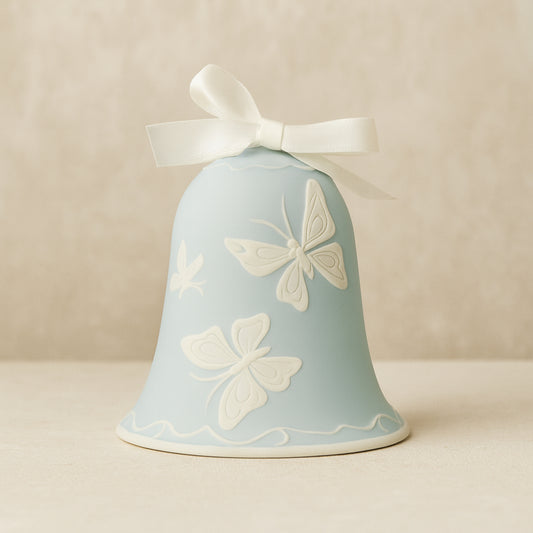 Campana porcellana biscuit Palais Royal avion H 9 cm decorativa