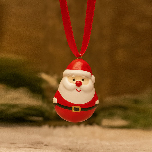 Campanelle Babbo Natale Babbomatto H 7 cm decorazione per albero di Natale