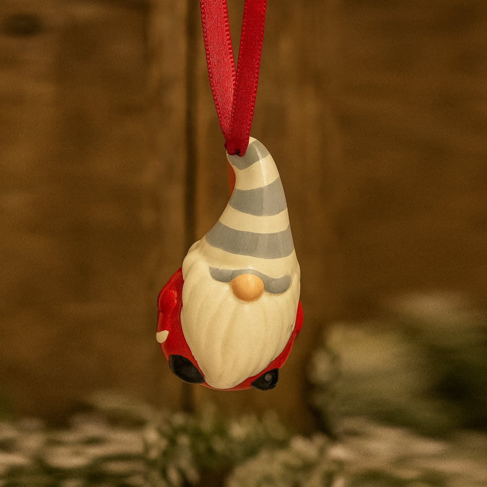 Campanelle Babbo Natale Babbomatto H 8 cm decorazioni per albero di Natale