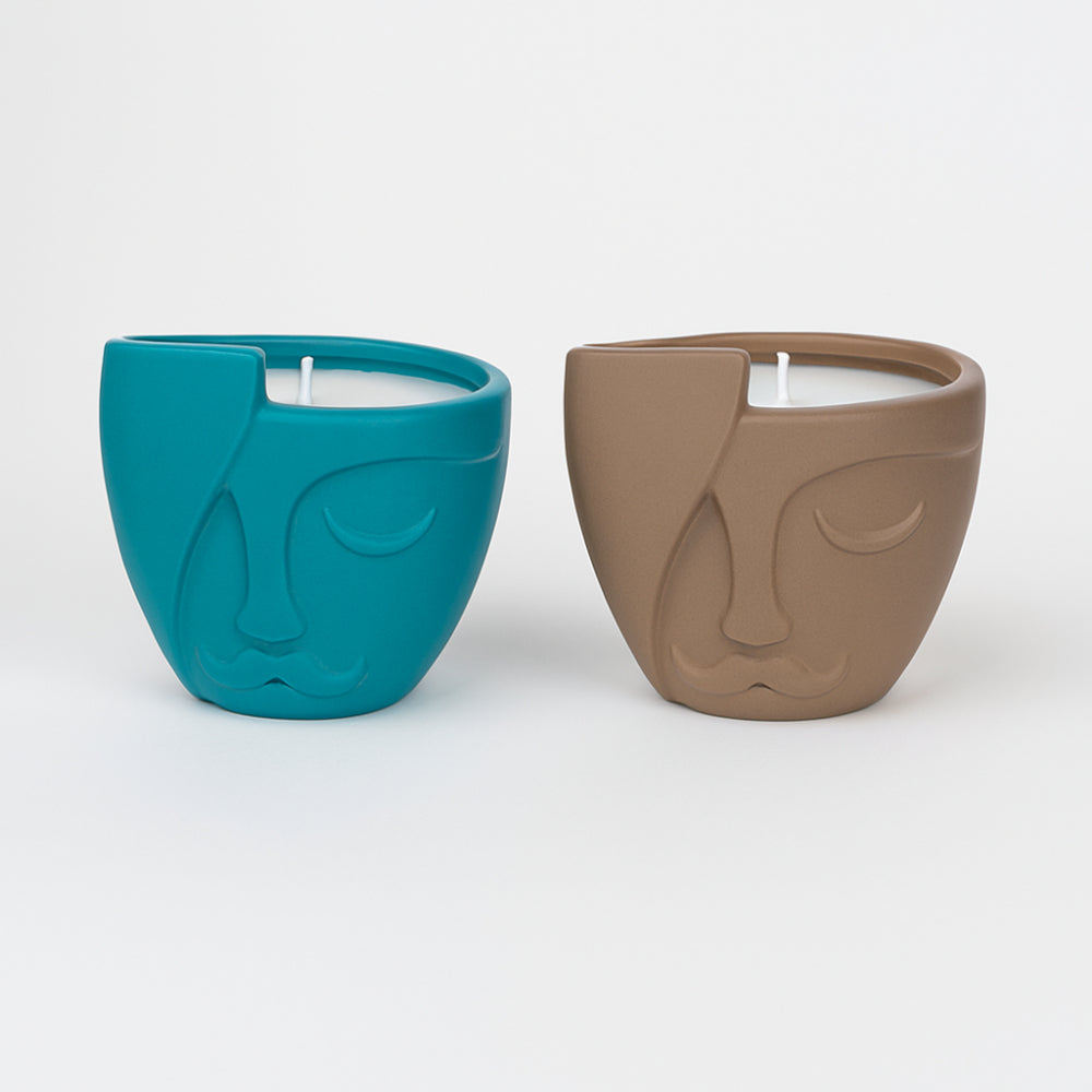 Candela Ilary Queen volto donna ceramica profumata 10x10 cm