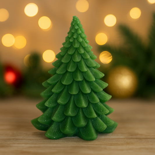 Candela profumata albero pino verde Cereria Parma decorazione natalizia